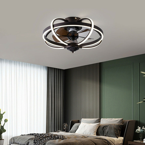 Modern Ceiling Fan Light Bedroom Chandelier Wind Speed Adjustable Fan