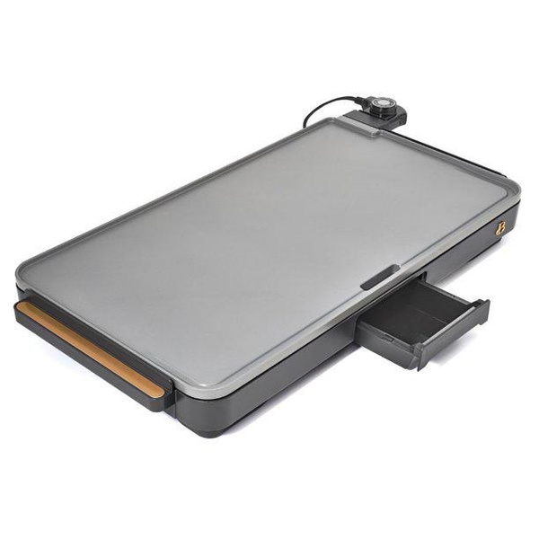 Refurbished Beautiful 12 X 22 Griddle By Drew Barrymore Oyster Grey Free Non Stick Coating 6983