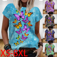 blouse, Tops & Tees, Plus size top, butterfly