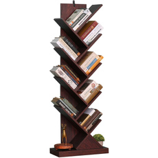 brown, Book, bookorganizer, 9shelftreebookcase