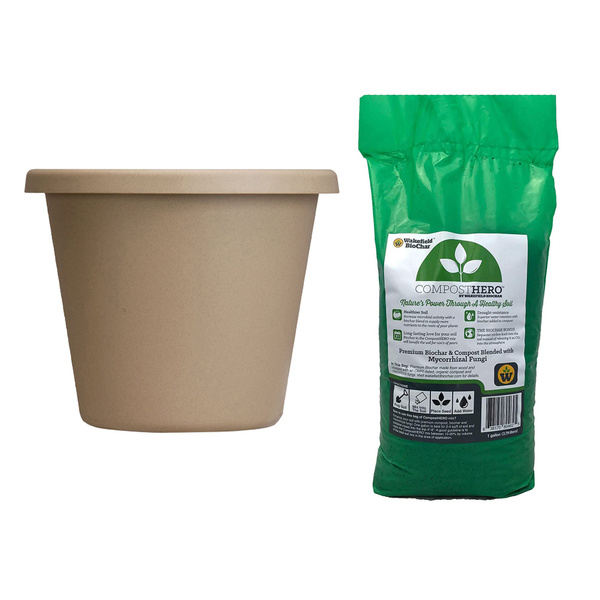FIORIERA Vaso RETTANGOLARE MATHERIA In Plastica CON RUOTE 100CM VECA Colore Terra Laguna Verde Foto Reale 89590872