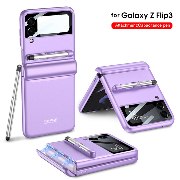 for Samsung Galaxy Z Flip 3 5G Case Magnetic With Pen ZFlip 3 Z