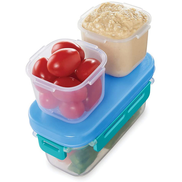 Rubbermaid LunchBlox LeakProof Snack Kit, Small, BlueClear Wish