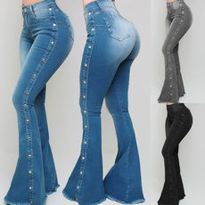 Plus Size, pants, bellbottom, Denim