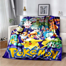 pikachublanket, cartoonblanket, blanketforbed, Throw Blanket