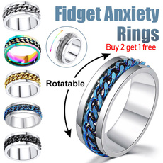 Men Jewelry, ringsformen, anxiety, Stainless Steel