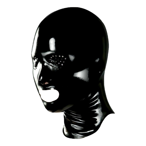 Monnik Latex Mask Rubber Hood With Eyes Honeycomb Opening And Open 