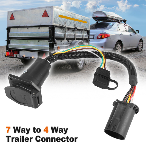 Dual Output Vehicle Side 7 Pin 4 Pin Trailer Wiring Connector Plug Set