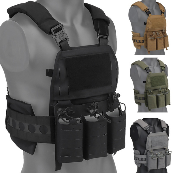 Tactical FCPC V5 Vest Plate Carrier Quick Detach Adjustable Shoulder ...