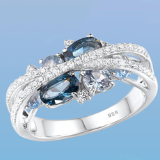 Sterling, infinitering, crystal ring, wedding ring