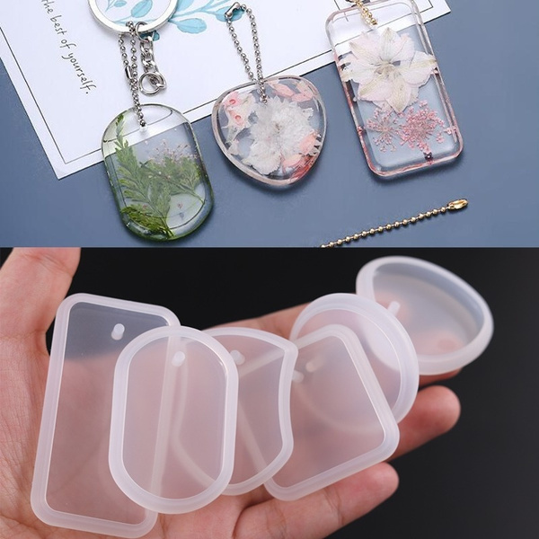 1Pcs DIY Keychain Pendant Silicone Mold Set Crystal Epoxy Resin Mold