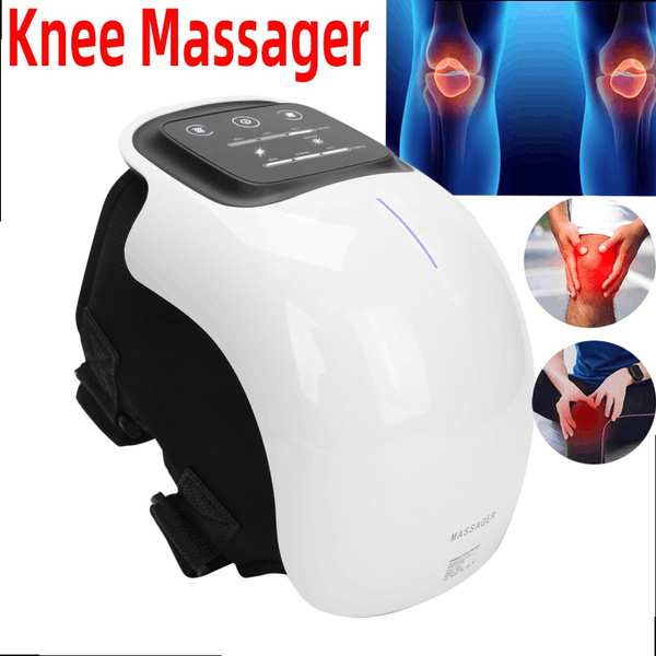 Cordless Heated Knee Massager, Red Light Hot Compress Electric Knee ...