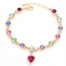 Crystal Bracelet, Love, Jewelry, gold