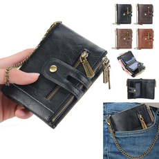 leather wallet, Fashion, miniwallet, Chain