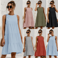 Summer, Fashion, Mini, Dresses