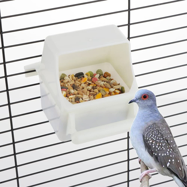 PRETYZOOM 2pcs Stainless Steel Parrot Feeder Cups With Clips - Large Capacity Bird Cage Bowls - View #12