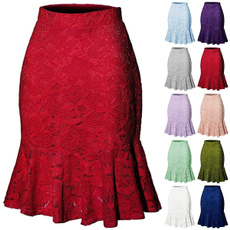 fishtailskirt, Summer, Plus Size, Lace