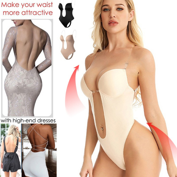 Bodysuit U Plunge Underwear - Backless Body Shaper Lingerie