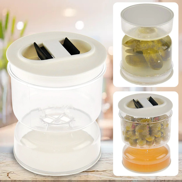 Newest Wet And Dry Distribution Pickle and Olives Hourglass Jar Juice