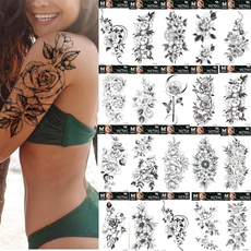 tattoo, Flowers, art, Decal