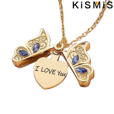 butterfly, Corazón, Chain Necklace, Love