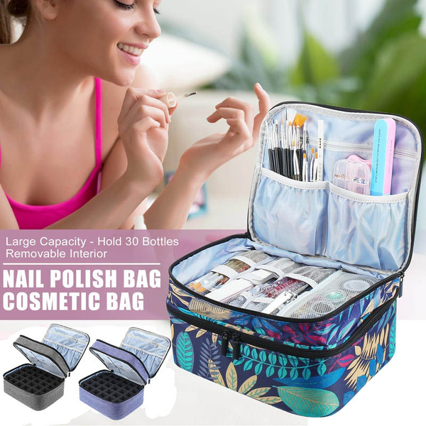 Upgraded Nail Polish Organizer Case Can Hold 30 Bottles And - Temu