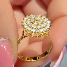 fashion women, DIAMOND, wedding ring, gold
