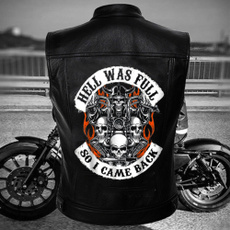 motorcyclejacket, Vest, Moda masculina, skullmotorcyclevest
