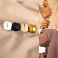 12 Pcs /Lot Magnetic Hijab Pins Matte Metal No Snag Muslim Women Hijab Scarf  Islamic Pinless Safety Headscarf Brooches Accessori