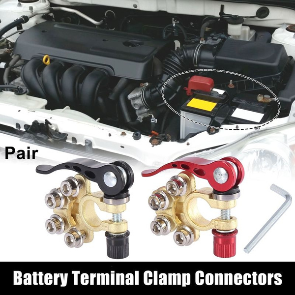 1 Pair Car 4 Way Battery Terminals Adapter Auto Battery Terminal