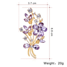 Bouquet, Glass, Flowers, Rhinestone