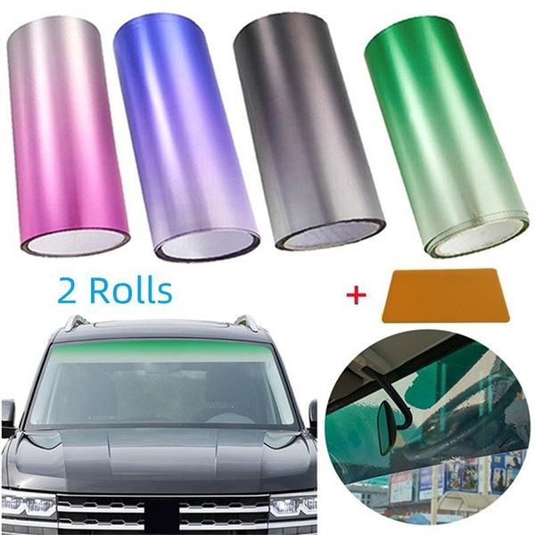 5 Color Optional Car Front Windshield Stickers Shade Film Waterproof UV