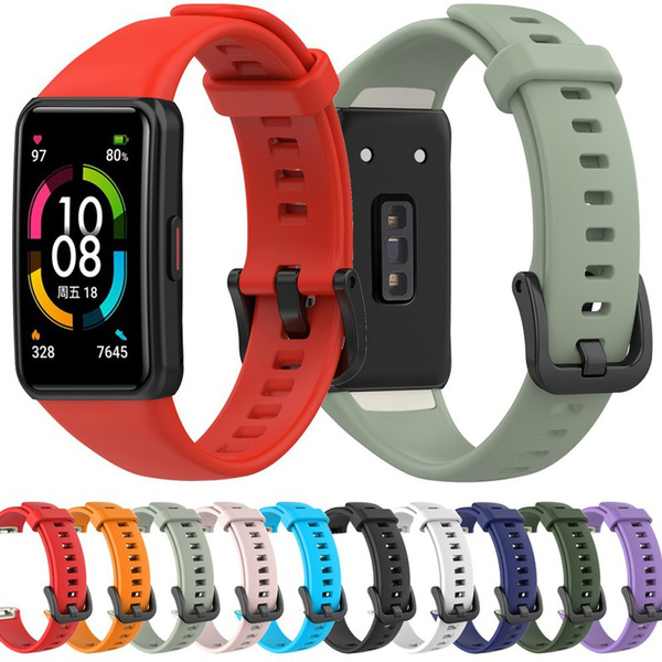 Silicone Strap for Huawei Band 6/ huawei band 6 Pro Strap Soft Sport ...