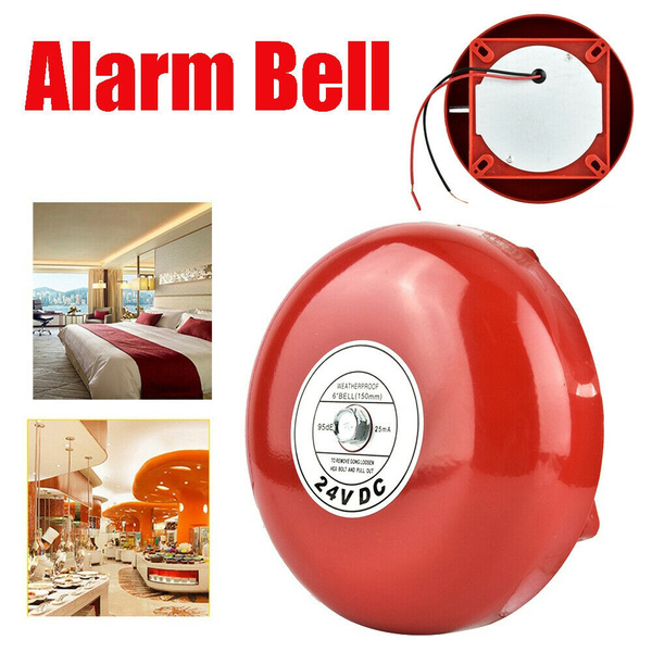 Fire Alarm Bell, Security Alarm Bell, Red Electric Bell For Emergency