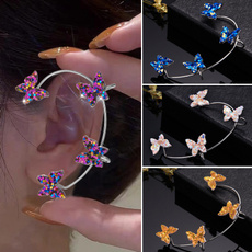 butterfly, DIAMOND, earclipforwomen, Jewelry