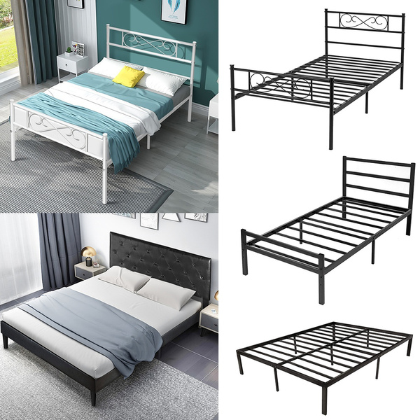 Twin/Queen/Full Size Sturdy Heavy Duty Metal Bed Frame w/Platform
