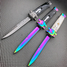 rainbow, pocketknife, otfknife, autoknife