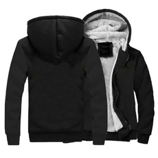 hoodiesformen, Fleece, Winter, Zip