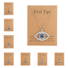 necklace charm, clavicle  chain, eye, Jewelry