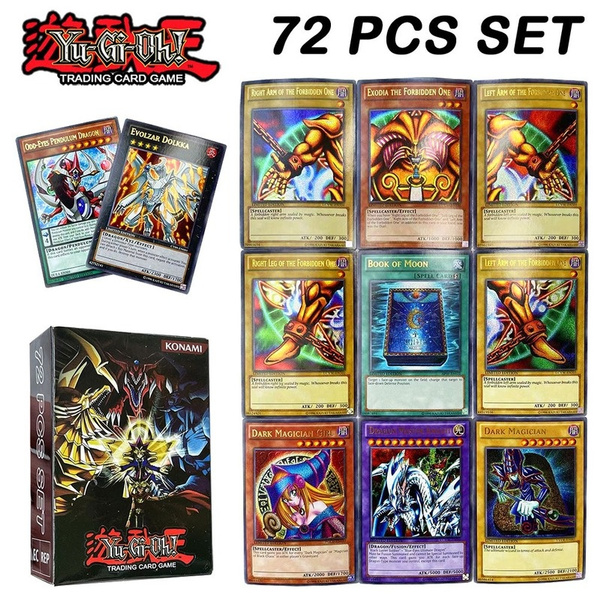 72Pcs Yugioh Card Holographic Letter in English Dark Magician Girl Blue  Eyes Collection YU GI OH XYZ Monster Trading Card Game