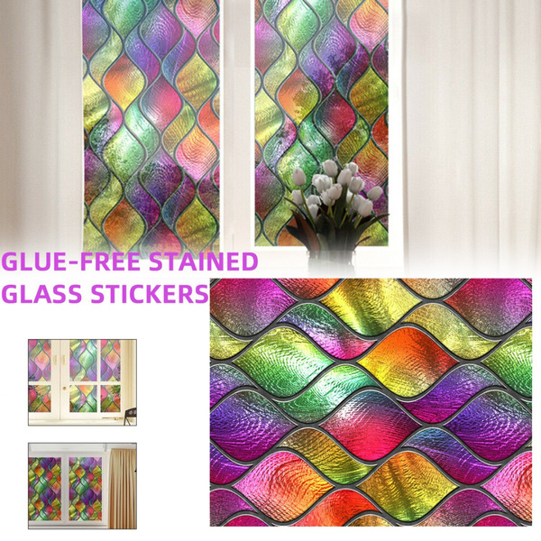 Decorative Privacy Window Film Flower Print Stained Glass Sticker Window Decals Home Decor Wish