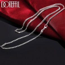 Sterling, sidechainnecklace, Silver Jewelry, Fashion