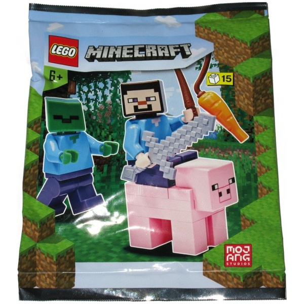 Lego® original Minecraft - Steve, Zombie et Pig character - Polybag ...