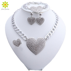 Heart, Silver Jewelry, Wedding Accessories, Wedding