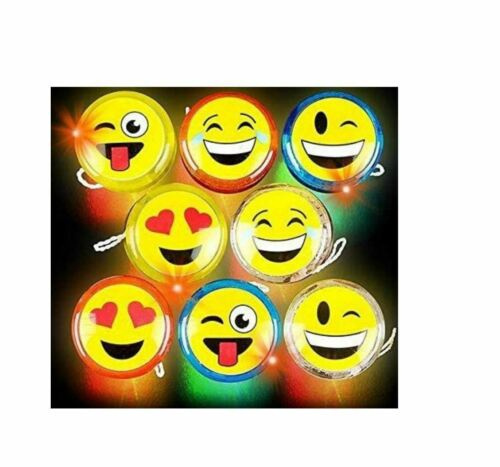 8 X Emoji YoYo Emoticon Light Up Yo Yo Party Favor Classic Toy Children ...