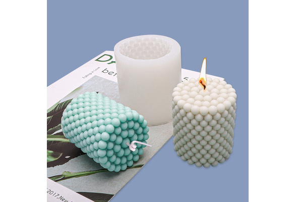 Cylindrical Scented Candle Silicone Mold Candle Making DIY Round Ball  Diffused Incense Stone Ornaments Gypsum Handmade Soap Mold