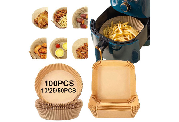 Larger Air Fryer Paper Liners 50PCS Disposable Round Airfryer