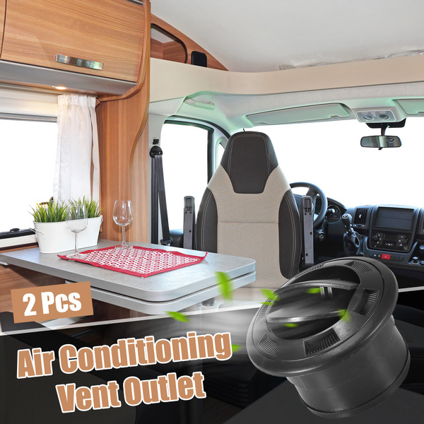 2Pcs 75mm Car Universal Black Air Conditioning Warm Air Vent Deflector