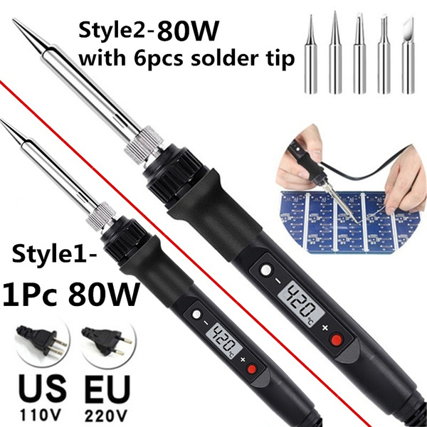 80W Tin Soldering Iron Digital Soldering Irons Kit Set Electric