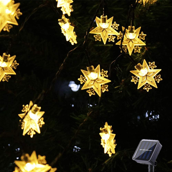 23FT Solar Stars Lights Outdoor,8 Modes Fairy String Lights,50LED Stars
